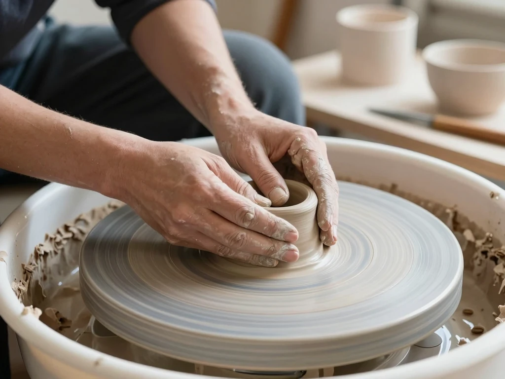 Artisan working on handmade creation